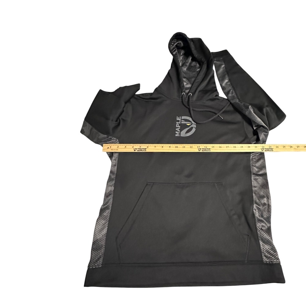 Sport-Tek Hoodie Mens L Black Maple Eagle Graphic Polyester Honeycomb Panel - Picture 9 of 16